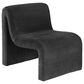 Coaster Drayton Upholstered Curved Accent Armless Chair in Black, , large