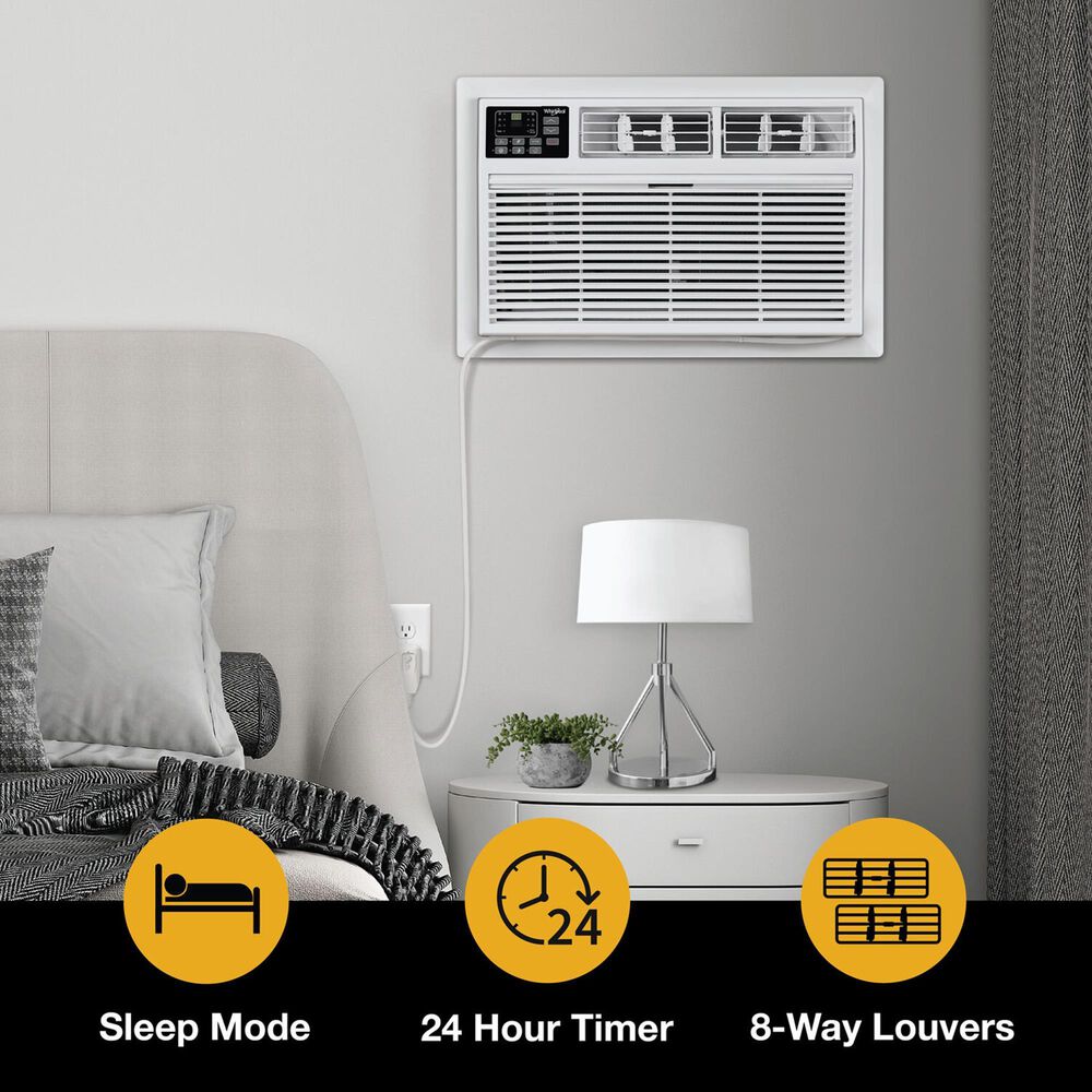 Whirlpool 12000 BTU Electronic Through the Wall Air Conditioner in White, , large