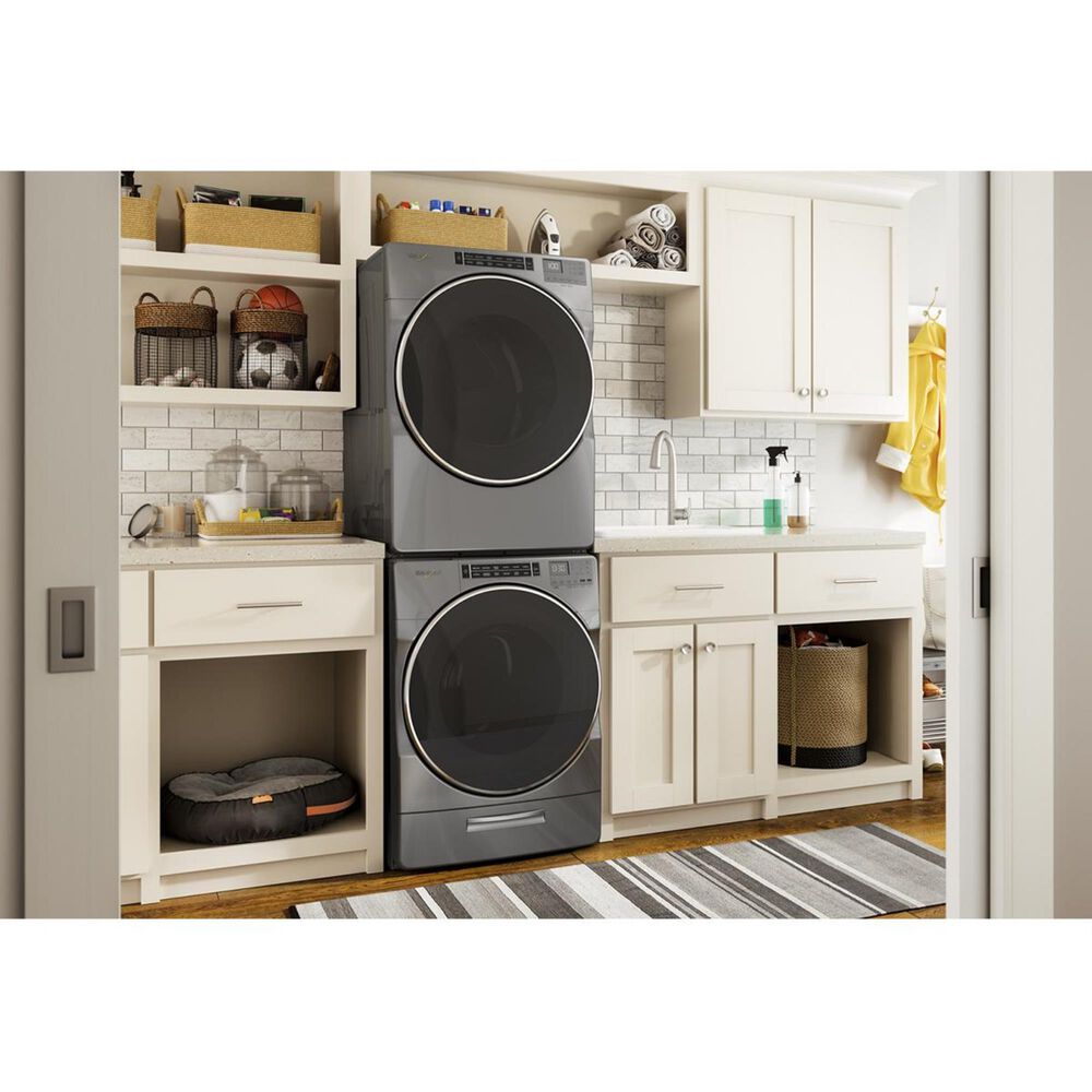Whirlpool 7.4 Cu. Ft. Gas Dryer with Steam in Chrome Shadow, , large