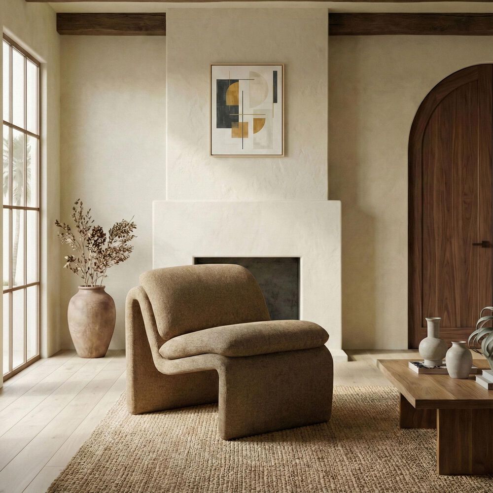 Safavieh Ainslie Accent Chair in Brown, , large