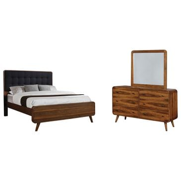 Pacific Landing Robyn 3 Piece King Bedroom Set in Dark Walnut, , large
