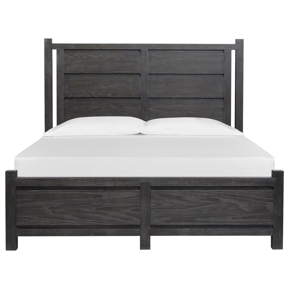 Nicolette Home Plum Creek 4 Piece King Panel Bedroom Set in Ravenwood Black, , large