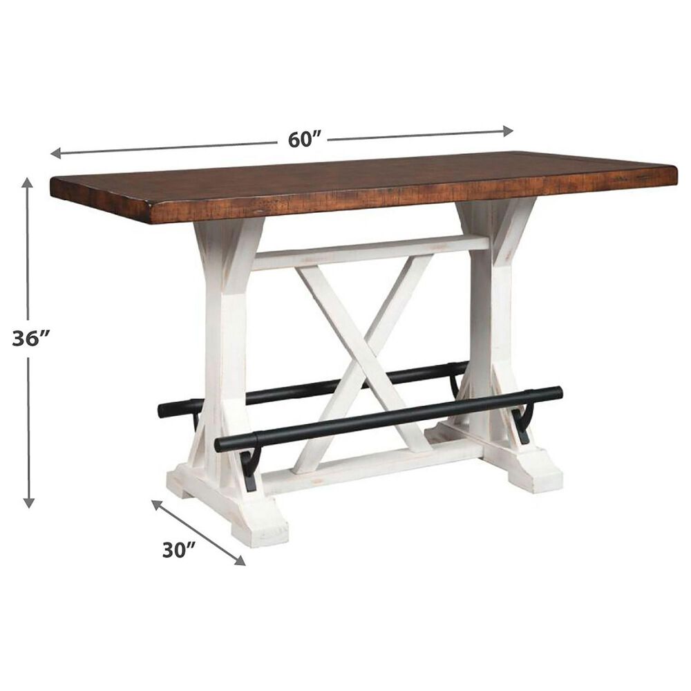 signature design by ashley valebeck counter dining room table in black white and brown nebraska furniture mart