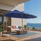 HOMLUX 15" Double-Sided Outdoor Market Umbrella with Sandbag Base in Royal Blue, , large