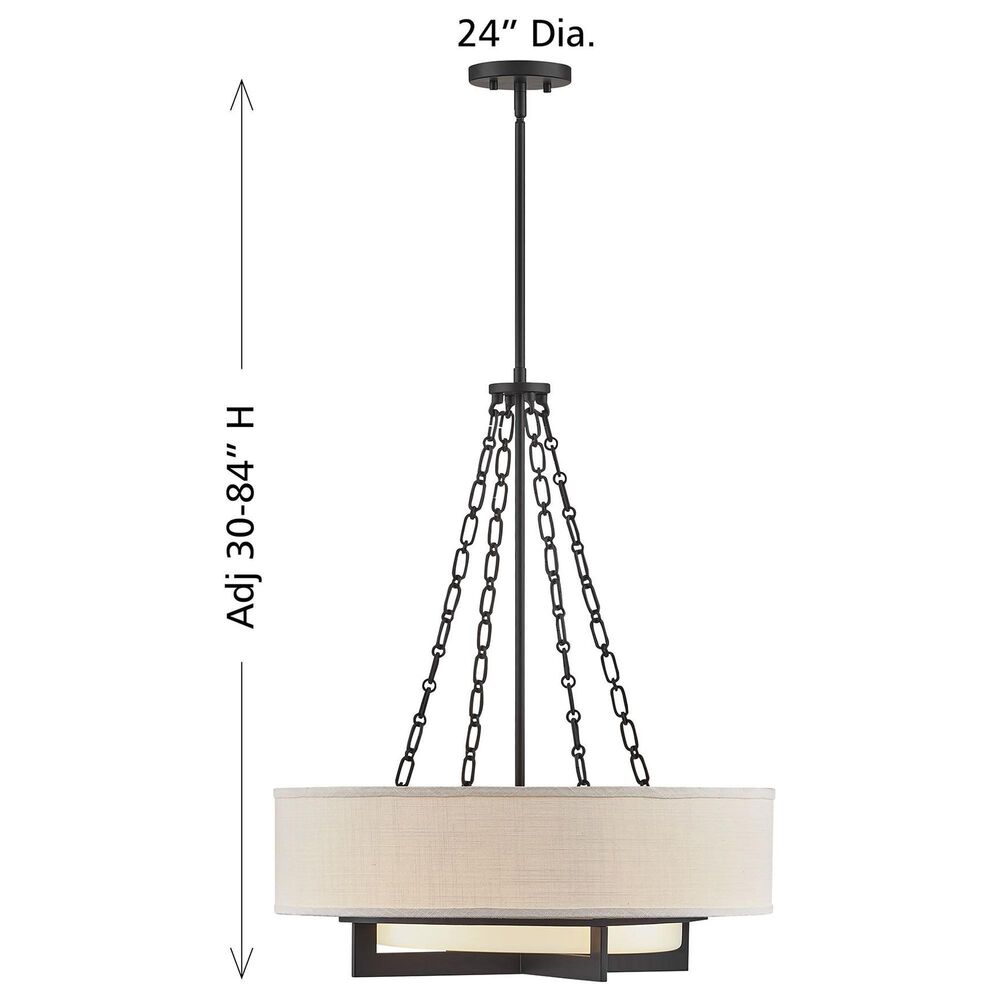 Savoy House Brentwood 4-Light Pendant in Matte Black, , large