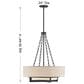Savoy House Brentwood 4-Light Pendant in Matte Black, , large