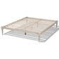 Baxton Studio Iseline King Platform Bed Frame in Antique White, , large