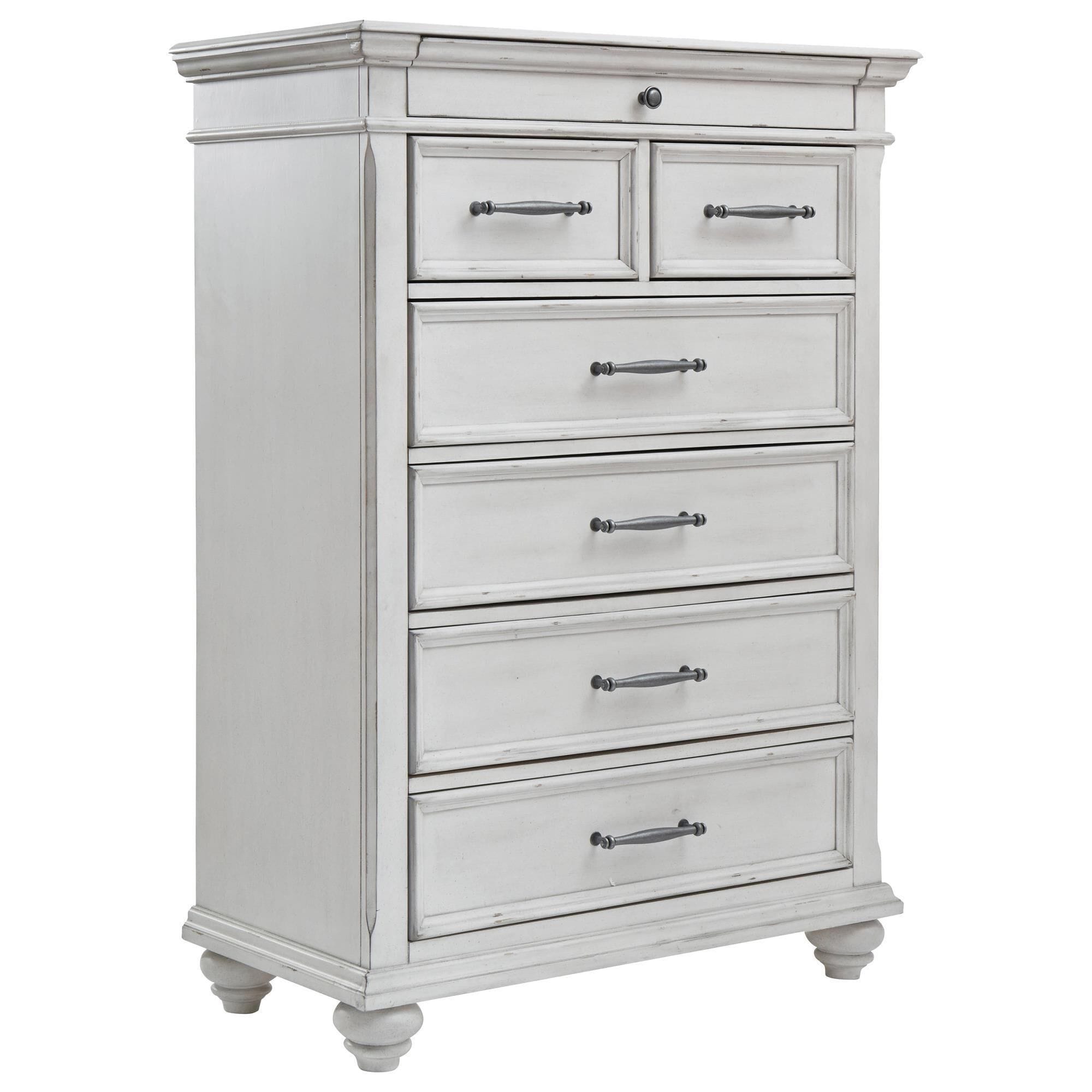 【12月スーパーSALE 15％OFF】 Bedroom Storage King 5-Piece Kanwyn Ashley Set Whitewash in 収納家具