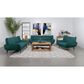 37B Acton Upholstered Flared Arm Chair in Teal Blue, , large