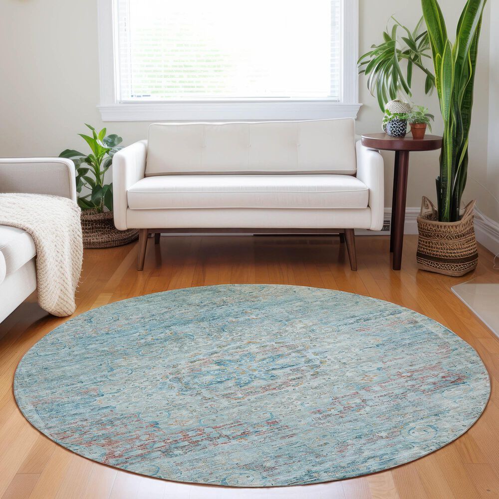 Dalyn Rug Company Tabrook TB1 Sky 8&#39; Round Area Rug, , large