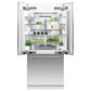 Fisher & Paykel 36" Integrated French Door Panel I&W with 84" High in Stainless Steel, , large