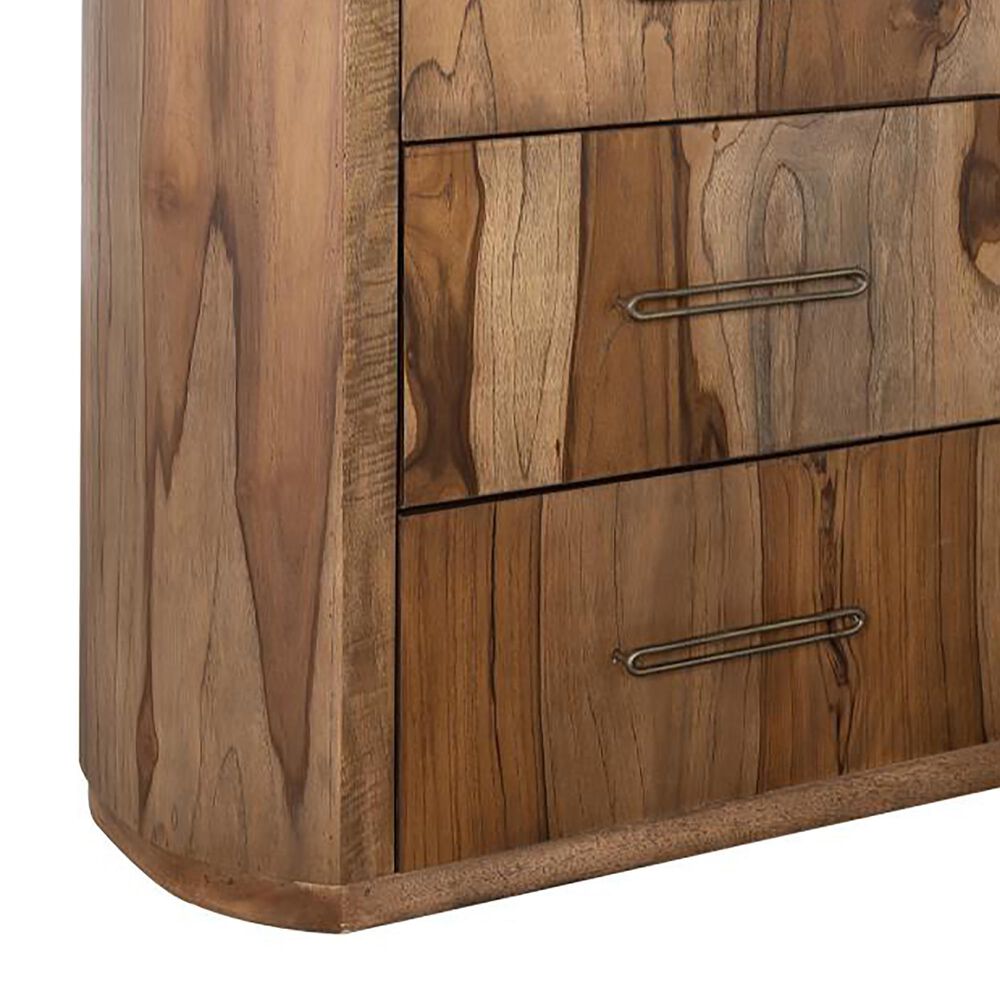 Fallridge Balam 6-Drawer Dresser and Mirror Set in Natural Teak, , large