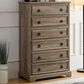Hearth and Haven 6-Drawer Dresser in Gray Wash, , large