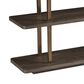 Artistica Home Andare Sofa Table in Dry Brown and Antiqued Brass, , large