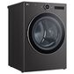 LG Front Load Washer and Electric Dryer Laundry Pair with 2 Pedestals in Black, , large