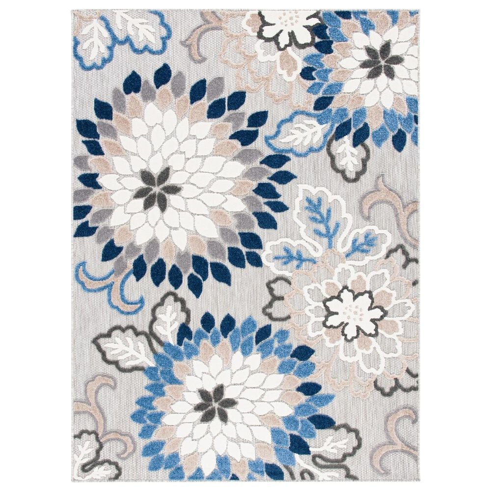 Safavieh Cabana 2"2" x 9" Grey and Blue Performance Runner, , large