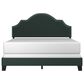 Richlands Furniture Cynthia Queen Panel Bed with Green Upholstery in Black, , large