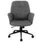 Rta Products Llc Modern Upholstered Tufted Office Chair with Arms in Grey, , large