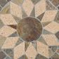 Hearth and Haven Silvester Outdoor Round Folding End Table in Beige and Black, , large