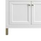 James Martin Vanities Chicago 36" Single Bathroom Vanity in Glossy White with 3 cm Ethereal Noctis Quartz Top and Rectangular Sink, , large
