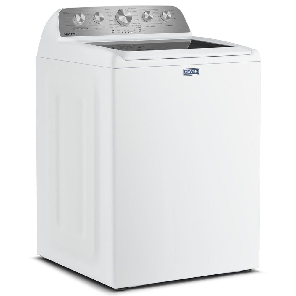 Maytag 4.8 Cu. Ft. Pet Pro Top Load Washer and 7.0 Cu. Ft. Electric Dryer Laundry Pair in White, , large