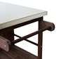 Hearth and Haven Outdoor Kitchen Island Cart with Stainless Steel Top, Towel and Spice Racks in Dark Brown, , large