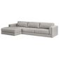 Ashley 2-Piece Leather Sofa with Chaise in Glacier, , large