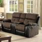 Furniture of America Engel 3-Piece Manual Reclining Living Room Set in Brown and Black, , large