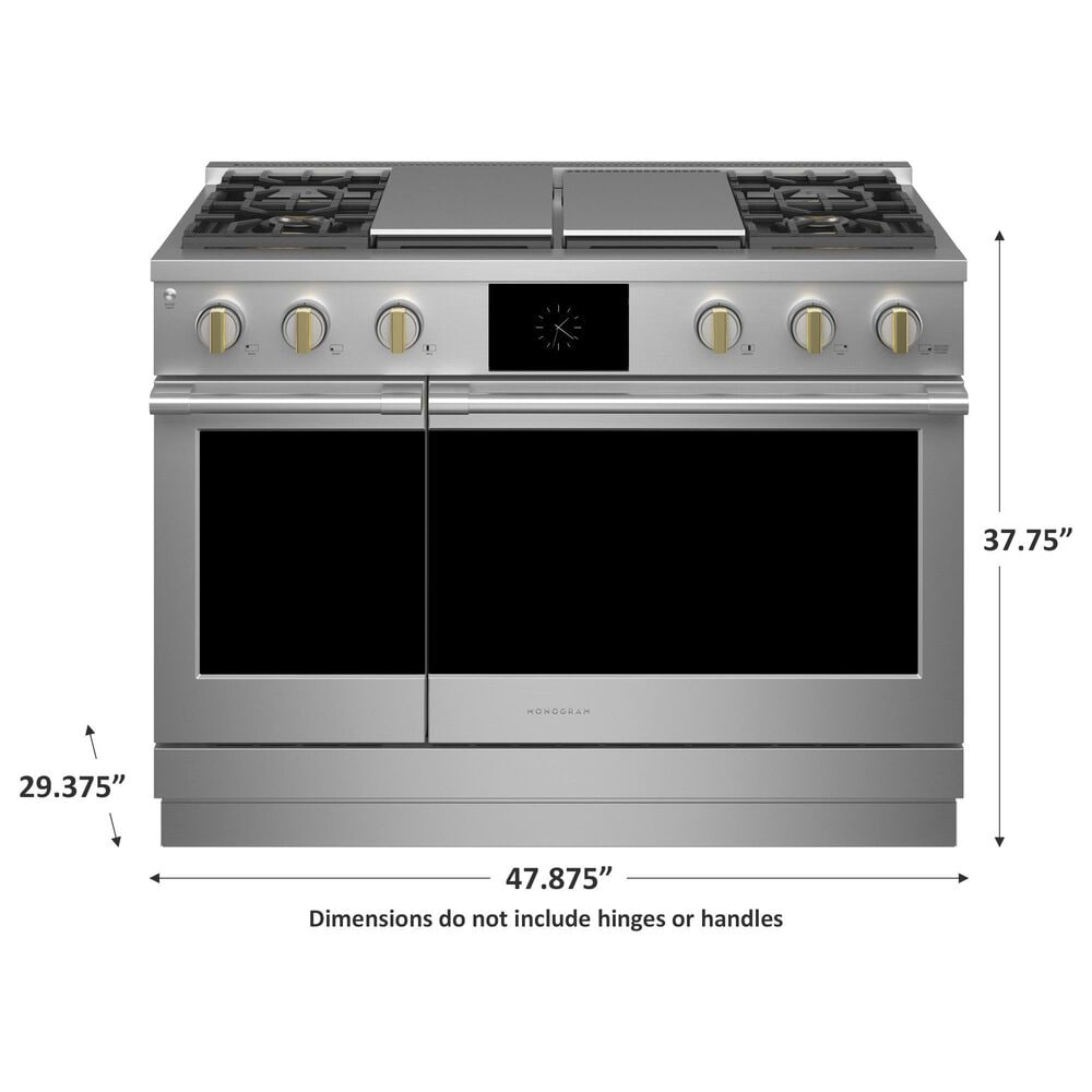 Monogram 48&quot; Dual-Fuel Professional Range with 4 Burners, Grill and Griddle in Stainless Steel, , large