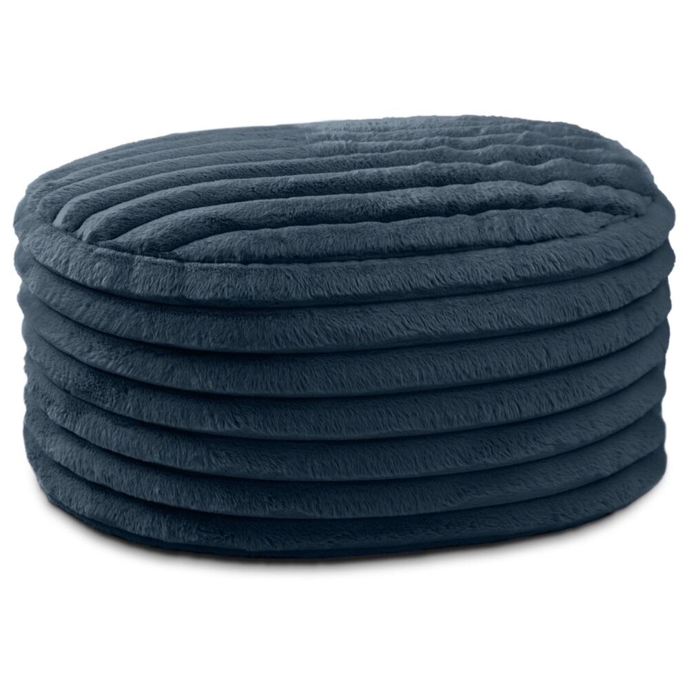 Jaxx Paran Oval Ottoman in Mondo Navy, , large