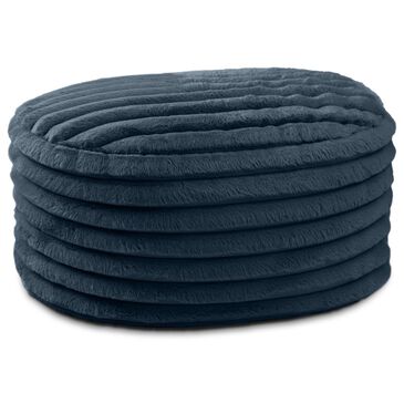 Jaxx Paran Oval Ottoman in Mondo Navy, , large