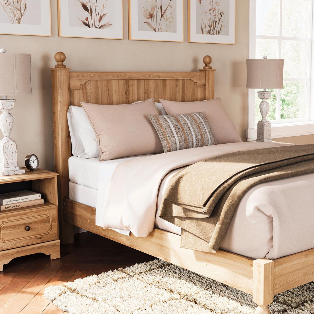 Ashley Aleaport Queen Panel Bed in Warm Brown, , large