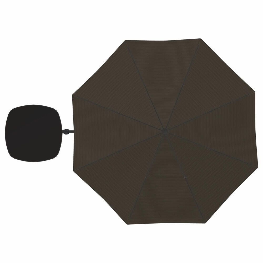 Garden Party Starlux AKZ Plus 11" Octagon Cantilever Umbrella with Black Base in Latitude Gray, , large