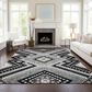 Dalyn Rug Company Portico PO5 Black 8" x 10" Area Rug, , large