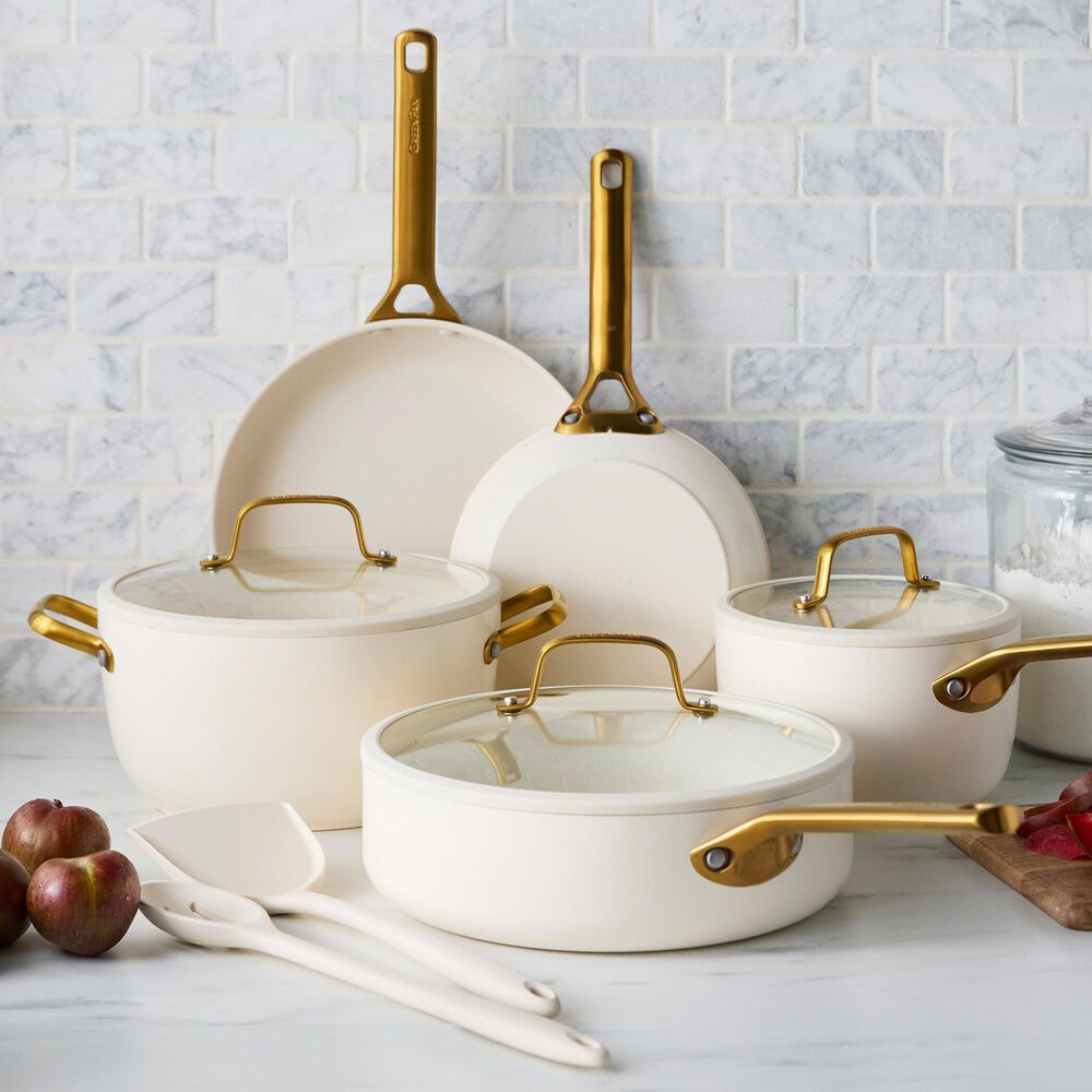 Green Pan Reserve Pro 10-Piece Nonstick Cookware Set in Cream and Gold, , large