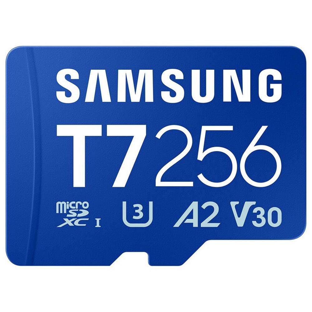 Samsung 256GB T7 UHS-I microSDXC Memory Card in Blue, , large