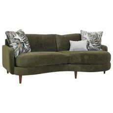 Jonathan Louis Collette Estate Stationary Sofa in Sage Velvet