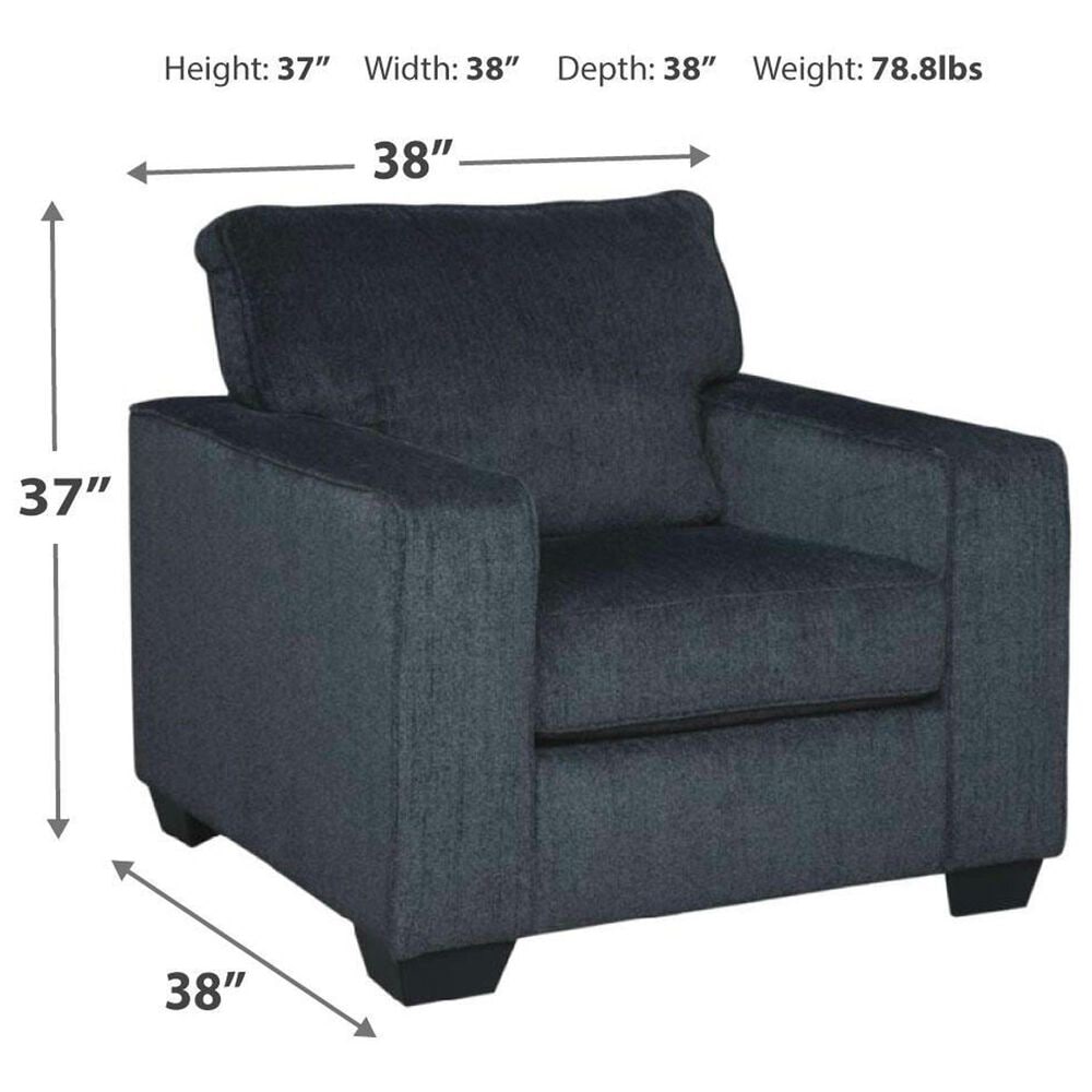 Ashley Altari Chair and Ottoman in Slate, , large