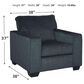 Ashley Altari Chair and Ottoman in Slate, , large