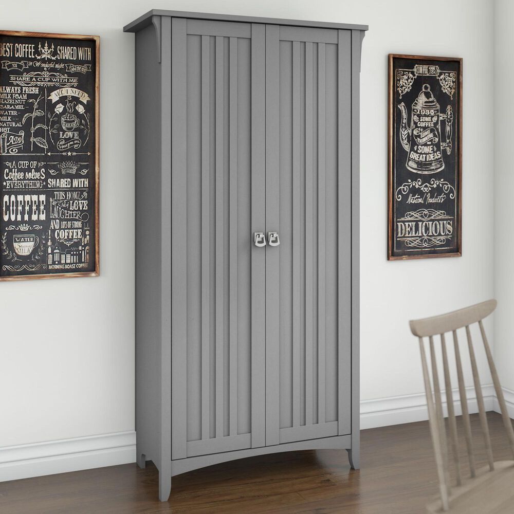 Bush Salinas Kitchen Pantry in Cape Cod Gray Nebraska Furniture Mart