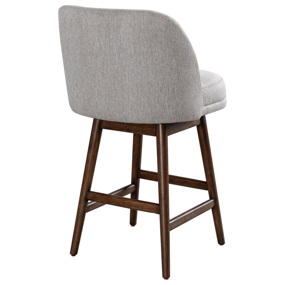 Armen Living Sadie 26" Swivel Counter Height Stool in Brown Oak, , large