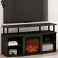 HOMLUX 47" TV Stand with No Heat Electric Fireplace in Americano and Black, , large