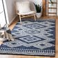 Safavieh Micro-Loop MLP156N 3" x 5" Navy and Ivory Area Rug, , large