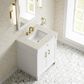 James Martin Bellshire 30" Single Bathroom Vanity in Bright White with 3 cm Siberian Silestone Top and Rectangular Sink, , large