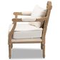 Baxton Studio Clemence Arm Chair in Ivory, , large