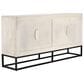 Classic Home Flint 4-Door Sideboard in Coastal White and Black, , large