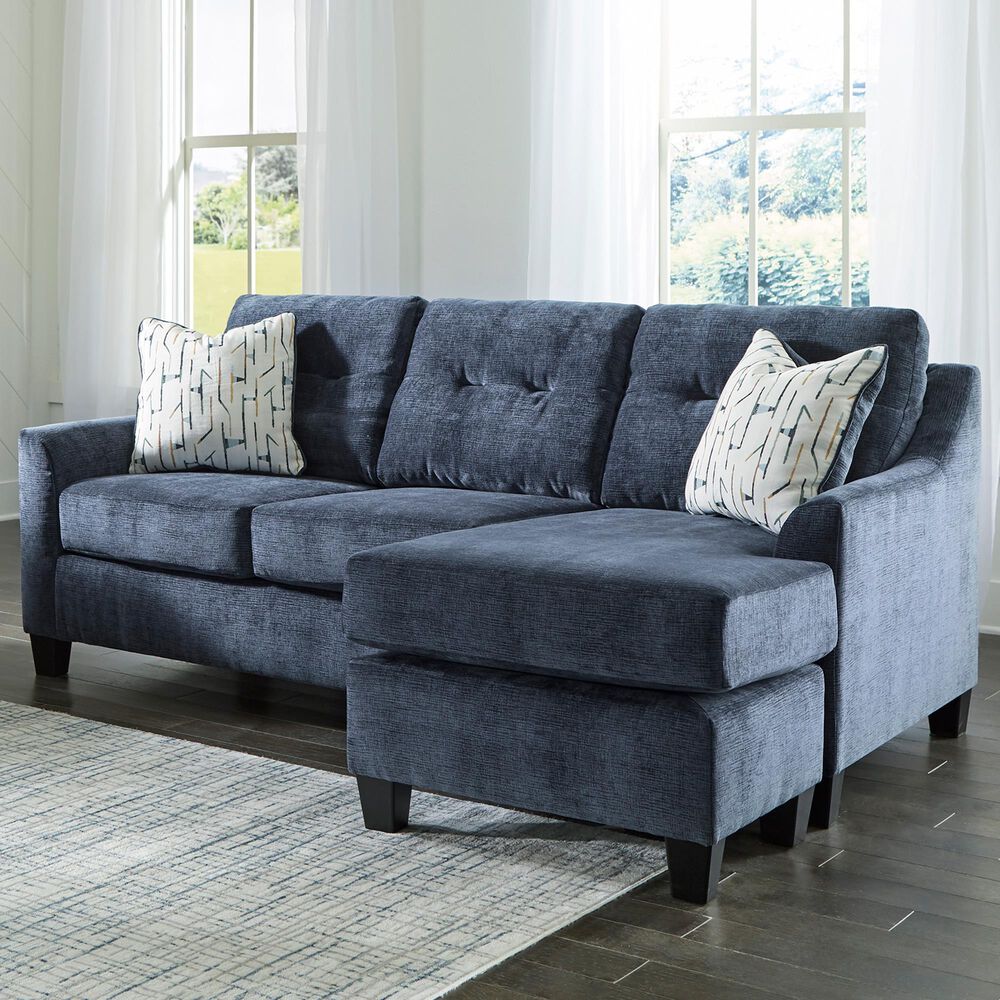 Ashley Amity Bay Stationary Queen Sofa Chaise Sleeper in Ink, , large