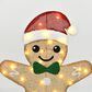 HOMLUX 2-Piece Gingerbread Man Gift Box with LED Lights in Champagne, , large