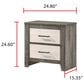 Crown Mark Rhett 3-Piece King Platform Bedroom Set with Two Nightstands in Gray and White, , large