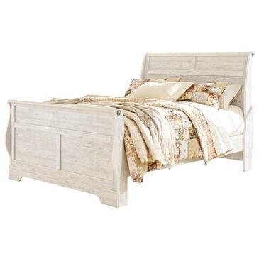 Ashley Willowton Queen Sleigh Bed in Whitewash, , large